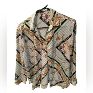 VICTORIA SECRET SEASIDE BUTTON UP SMALL